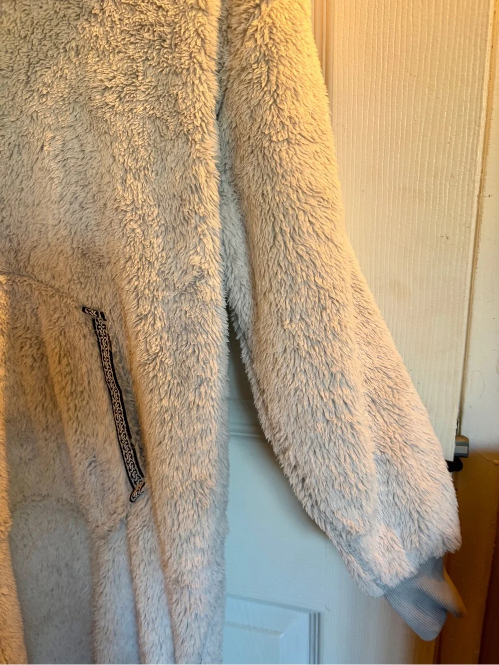 Cozy Plush Hooded Lounge Robe - Light Gray | Wearable Blanket